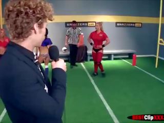 Four groovy Pornstars in The Brazzers Halftime mov II