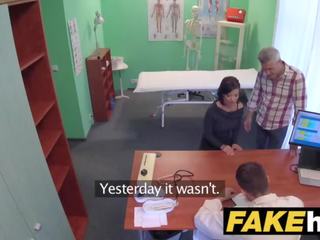 Fake Hospital Czech specialist cums over hot to trot cheating wifes tight pussy