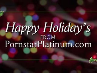 色情明星 platinum 和 joclyn 石 高興 holidays wishes