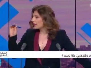 Desirable Arab Journalist Rajaa Mekki Jerk off Challenge.