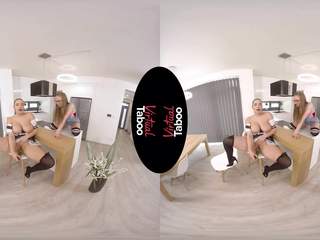 VIRTUAL TABOO - Mom and Stepdaughter Fuck Busty Maid