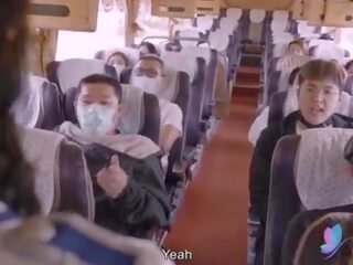 Dreckig klammer tour bus mit vollbusig asiatisch streetwalker original chinesisch av dreckig film mit englisch unter