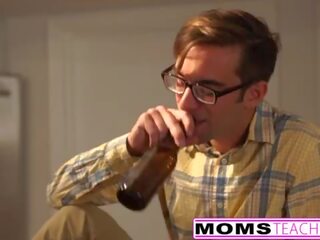 Momsteachsex - step mom and sons late night bukkake gangbang