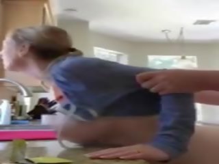 Fucking Mom in Kitchen, Free ripened dirty video film a0