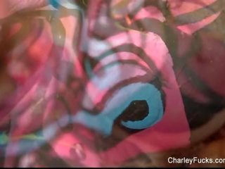 Body paint tease with the adorable Charley Chase xxx film clips