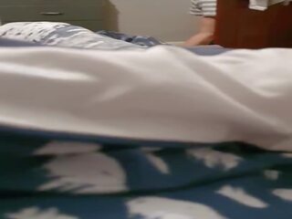 Step son has adult clip with step sister in front of step dad