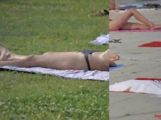 Ukryty kamera nagie plaża dziewczyny topless milfs lubieżny osłów bikini