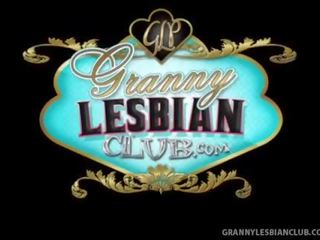Lesbian Granny Yara Serviced by voluptuous Rebecca